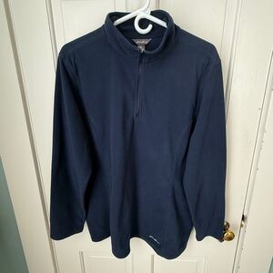 Eddie Bauer Women's Quarter-Zip Pullover Fleece - Blue 2X